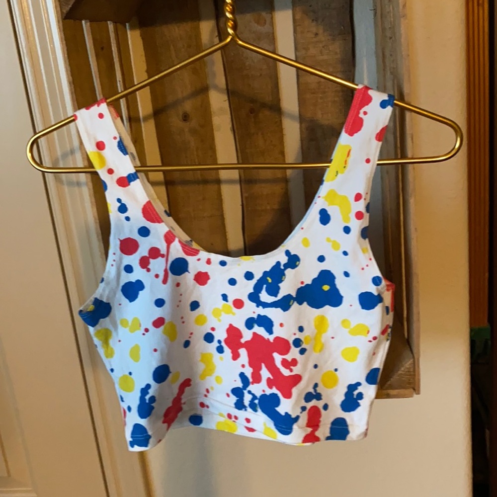 Crop top tank style primary colors